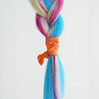 MEEDEE 100 Pack Orange Hair Ties For Women No Crease Soft Elastic Ribbon No Damage Orange Hair Ties Knotted Ouchless Hair Ribbon Yoga Hair Ribbons Elastic Bracelets