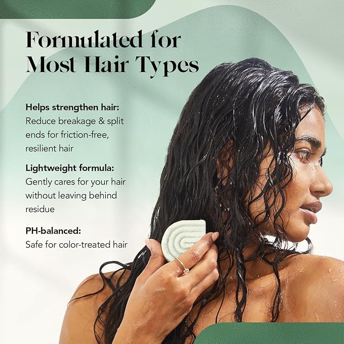 Kitsch Rosemary & Biotin Volumizing Hair Conditioner Bar for Hair Growth & Thickening – Hydrating & Cleansing Hair Conditioner for Women & Men - Paraben, Silicone & Sulfate Free - Made in USA - 2.7 oz