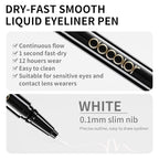 docolor Waterproof Eyeliner Pen Longwearing with Ultra-Fine Tip Liquid Eye Liner (White)