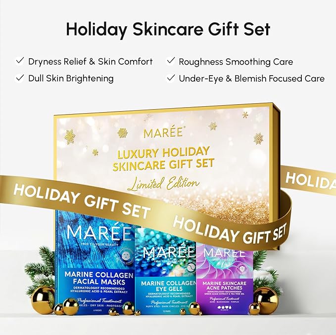 MAREE Lip Mask Overnight - Vanilla Lip Moisturizer For Very Dry Lips - Hydrating Lip Butter with Collagen, Shea Butter & Jojoba Oil - Day & Night Lip Treatment Sleeping Mask - Hidratante de Labios