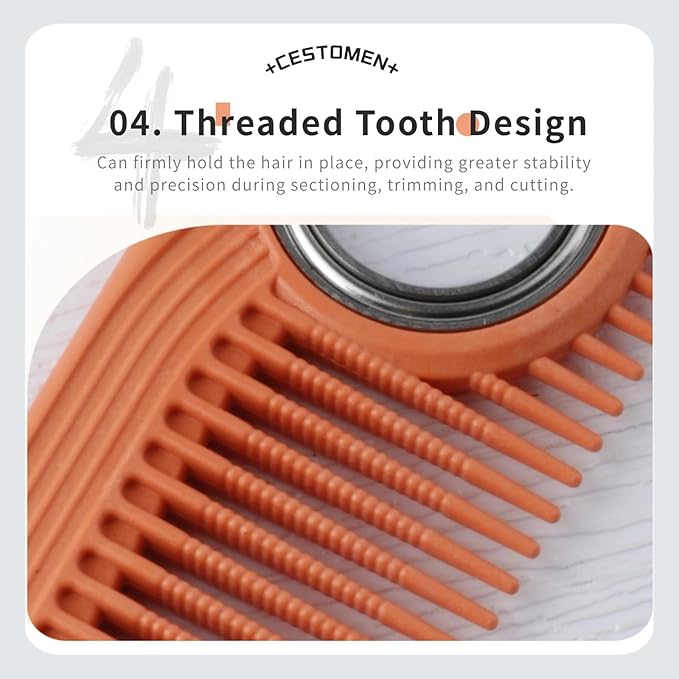 Professional Hair Cutting Comb - Rotatable Design Fine Tooth Barber Combs Anti-Static Styling Comb for Women and Men All Hair Types (Purple)