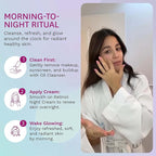 Fig.1 Evening Essentials Skincare Duo, Micellar Oil Cleanser & Retinol Night Cream, Gentle Makeup Remover Cleansing Oil & Anti Aging Night Cream, Deeply Cleanse & Visibly Reduce Wrinkles 2x30ml Minis