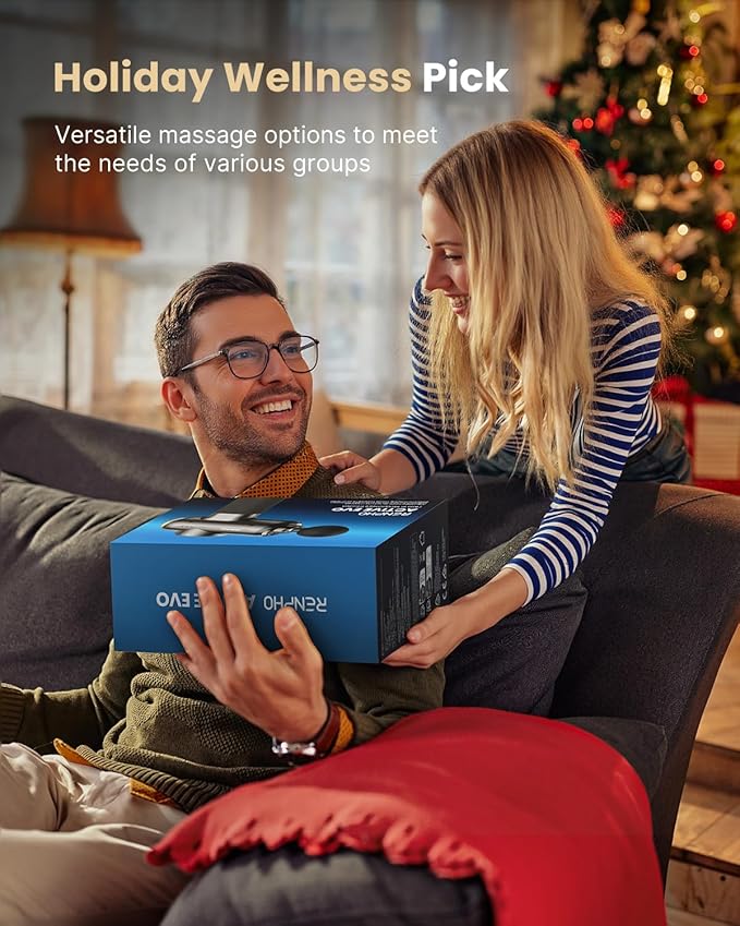 RENPHO Massage Gun, Deep Tissue Back Massage with 8-12mm Adjustable Amplitude Heavy-Duty, Valentine's Day Gifts, Percussion Professional Muscle Massager Gun for Athtetes & Home Use