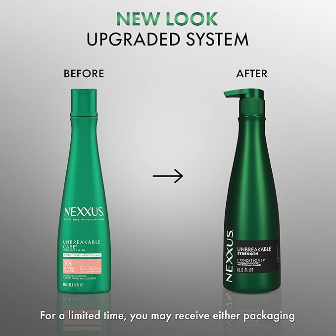 Nexxus Unbreakable Care Thickening Conditioner with Keratin, Collagen, Biotin for Fine and Thin Hair 13.5 oz