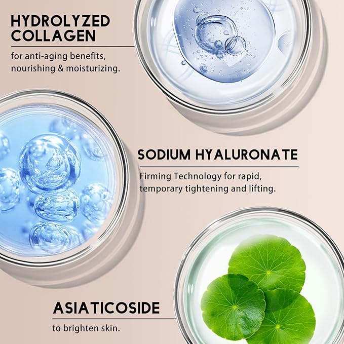 Instant Firming Eye Cream for Under Eye Bags and Puffiness, Dark Circles Treatment, Anti-Aging Eye Tightener, Temporary Face Lift, Reduces Fine Lines (1 Fl Oz)