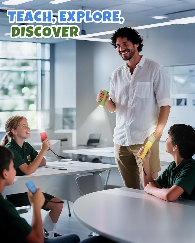 EverBrite 16-Pack Mini LED Flashlight Set, Small Flash Lights Assorted 4 Colors, 48 AAA Batteries Included, for Emergency, Camping, Hiking, Outdoor Activities, Bulk Holiday Gifts