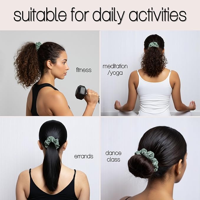 likemary Scrunchies for Women - Match Your Mood & Outfit - Strong, Snag-Free Hair Ties for All Hair Types Made from Sustainable Reclaimed Fabric - 5 Pack