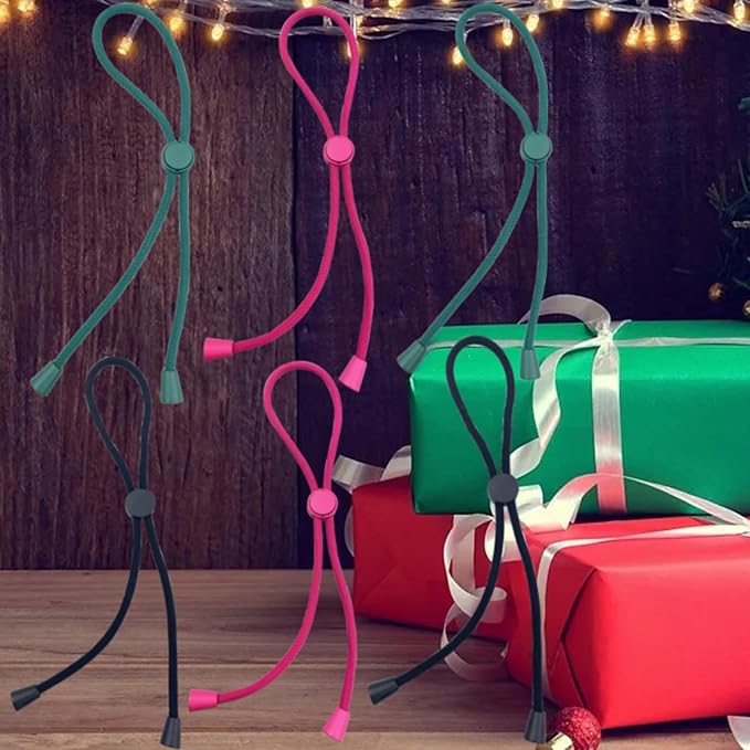 6 Pcs Adjustable Thick Hair Ties, Large Ponytail Holders for Natural Hair, Buns, Locs, Dreads, Curly & Afro Hair/Puffs - 3 Colors Hair Bracelet Bulk