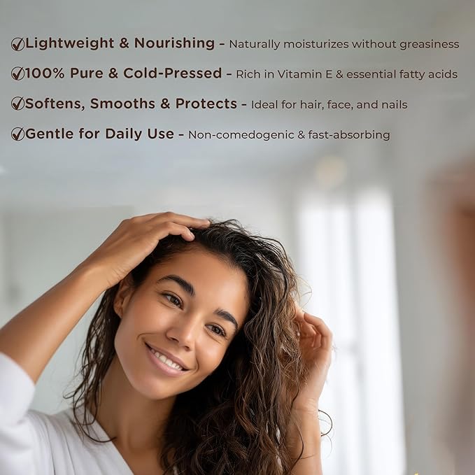 Argan Oil – 100% Pure and Natural Cold-Pressed for Face, Hair, Skin, Beard, Cuticles, and DIY Carrier Blends – Lightweight, Fast-Absorbing Cosmetic Oil, 8 Fl. Oz