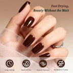 18ml Brown Nail Polish Large Volume Quick Drying Nail Polish, Fast Drying and Long Lasting Color Nail Art DIY Home Manicure Gift for Women