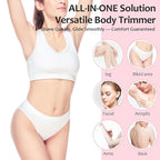 2025 Upgraded Bikini Trimmer for Women - 2 in 1 Dermave Bikini Shaver with LED Display, Dual Head Cordless Electric Shaver, IPX7 Waterproof Wet/Dry Body Hair Trimmer for Face, Body & Intimate Areas