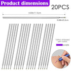 20pcs Tattoo Marking Pens, Disposable Stencil Pen Refills for Tattoo Outline - Aluminum Alloy Skin Marker for Microblading Permanent Makeup Body Art
