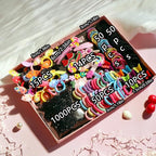 YANRONG Hair Accessories Set (1189PCS) - Candy Colors Eco-friendly Nylon Hair Ties, Disposable Rubber Bands, Hair Bands, and Hair Clips for Women and Girls - Pink