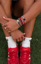 K'lani Game Day Hair Tie Bracelets – 5-Pack Stretchy No-Crease Hair Ties & Stylish Bracelets – Team Color Accessory for Hair or Wrist - Utah, Medium