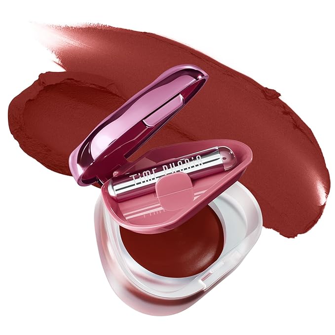 ORBITA LIP AND CHEEK BLURRING POT | Lip & Cheek Tint with Soft Velvety Mud Texture, Blur Matte Finish Lipstick, Featherlight, Multi-Use Makeup, Buildable Color, Long-Wearing (006 Halley)