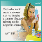 Vacation Classic Sunscreen Lotion SPF 30, Water-Resistant, Lightweight, Transparent on All Skin Tones, Dermatologist-Tested, Vegan, Travel Size, 3.4 Fl. Oz. (Value Pack of 3)