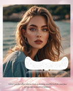 Face Glitter, Body and Face Glitter Makeup Patches for Women Girls, Waterproof Festival Rave Accessories fit Country Concert Outfits (Silver - 10 pcs)