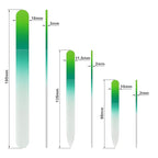 Beauty Glass Nail File - Mont Bleu Set of 3 Crystal Nail Files in Pouch - Genuine Czech Tempered Glass - Handmade Mother's Day Gifts - Best Nail Files Prime for Manicure Tool Kit