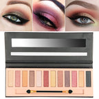 2 Pcs 12 Colors Eye Shadow Palette,Nude Matte