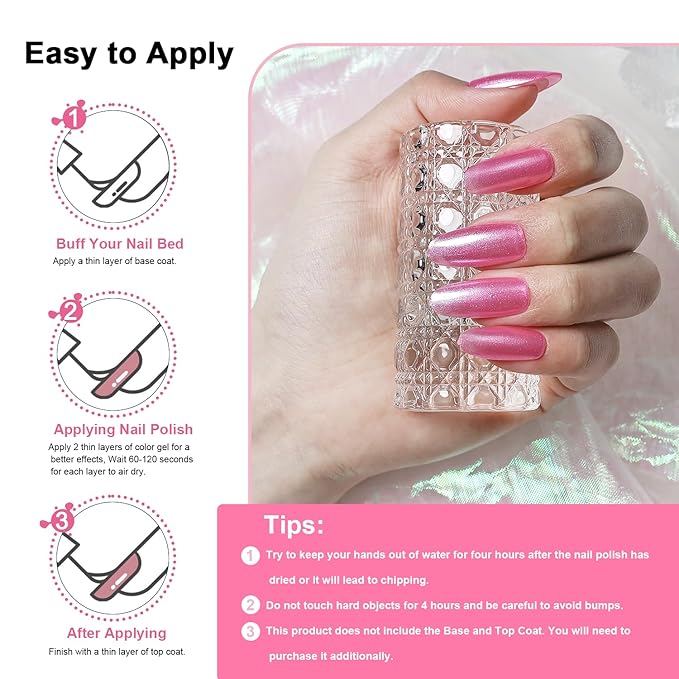16.5ml Pink Glitter Nail Polish Large Volume Quick Dry Nail Polish, Long Lasting Shine, Fingernail Toenail Nail Art DIY Home Travel Nail Art Gift