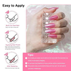 16.5ml Pink Glitter Nail Polish Large Volume Quick Dry Nail Polish, Long Lasting Shine, Fingernail Toenail Nail Art DIY Home Travel Nail Art Gift