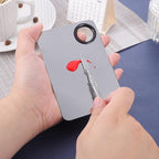 2 in 1 Set Makeup Mixing Palette, Stainless Steel Foundation Palette with Spatula for Mixing Foundation Eye Shadow Eyelash Nail Art