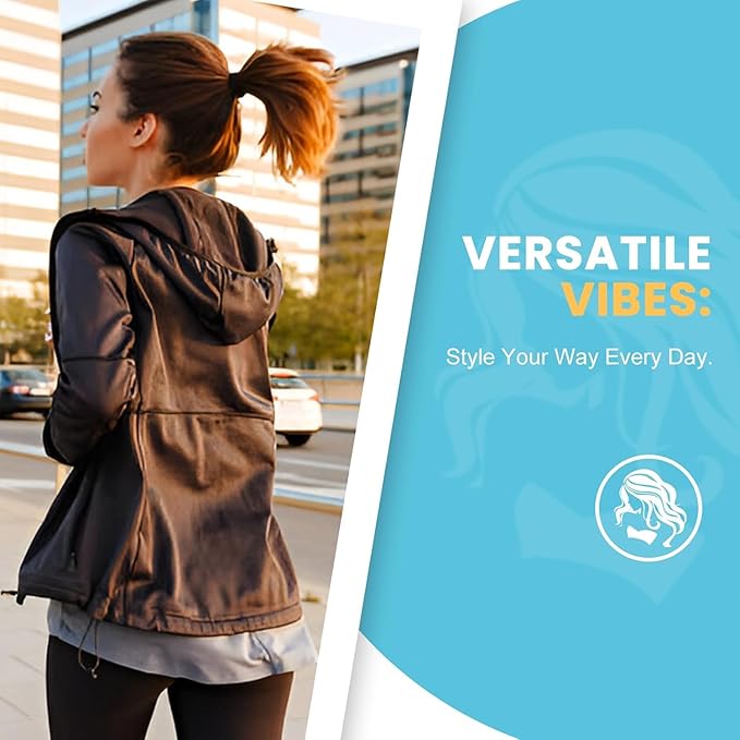 HOYOLS Seamless Hair Ties, Soft Cloth Fabric Black Bands, Large Ponytail Holder for Scrunchies Headbands Accessories for Women Girl 100 Pcs 1.6 Inch