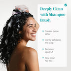 HEETA Hair Scalp Massager Shampoo Brush 2 Pack, Soft Silicone Bristles to Remove Dandruff, Waterproof Hair Scrubber for Both Wet Dry Use, Suitable for Men & Women (Turquoise & Purple)