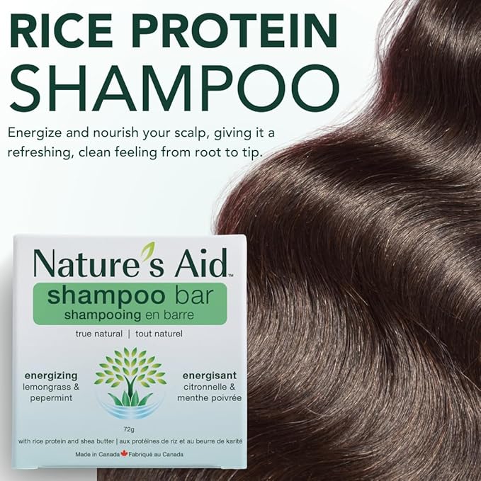 Natures Aid Volumizing Natural Rice Water Shampoo (Lemongrass Peppermint)