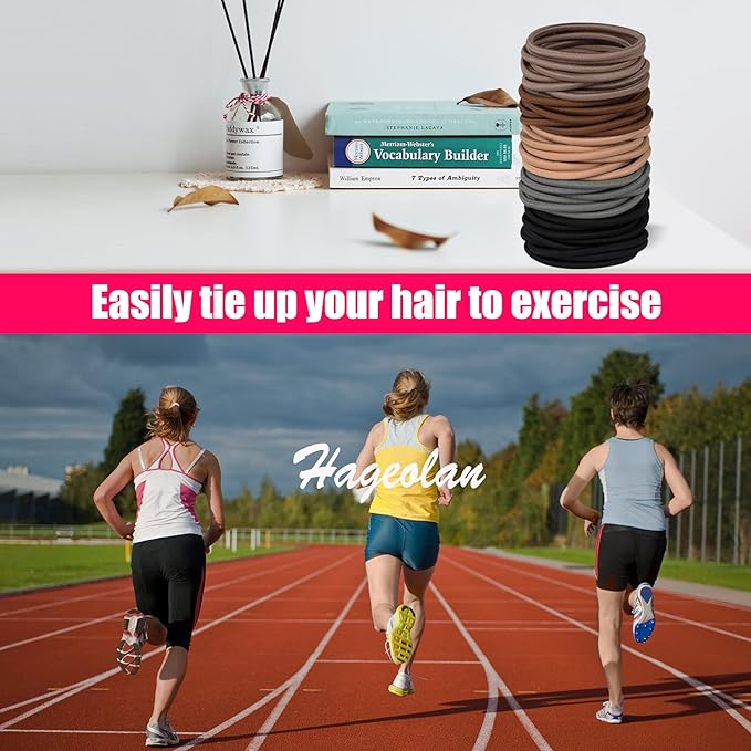 Multy-Colored Hair Ties, 120 PCS Large Elastic Bands, No Damage Ponytail Holders for Thick Hair, Women, Men and Girls