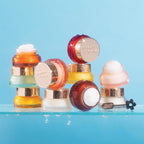 Poppy & Pout Pomegranate Peach Overnight Lip Mask – Natural Lip Care with Shea Butter & Beeswax – Cruelty Free, Recyclable Glass Jar (0.65 oz)