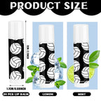 24 Pcs Volleyball Lip Balm Volleyball (Black)