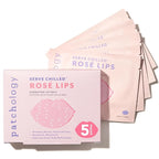 Patchology Serve Chilled Rosé Gel Lip Mask – Hydrating Mask with Resveratrol & Hyaluronic Acid for Soft Feel, Plumping & Moisture – Strawberry Scented, Solution for Dry or Chapped Lips, 5 Count