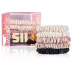 5 Pack Mulberry Silk Scrunchies for Women–22 Momme 6A Grade Hair Ties, Anti-Frizz & Anti-Breakage, Gentle & Safe for All Hair Types, Daily Styling&Overnight Care