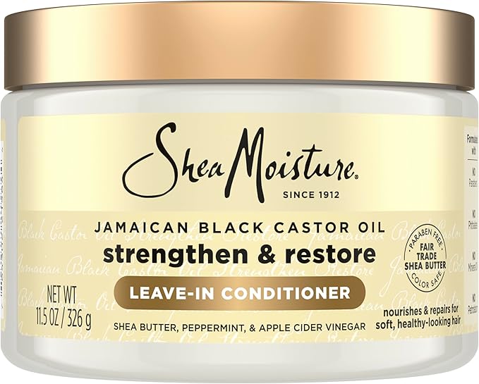 SheaMoisture Jamaican Black Castor Oil, Strengthen & Restore Leave-In Conditioner, 11.5 fl oz (340 ml)