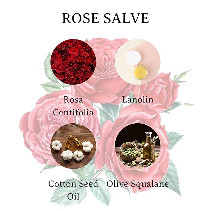 C.O. Bigelow Rose Salve Tins, Pack of 3 Lip Balm Tins, All Purpose Salve for Lips, Cuticles, Hands & Dry Skin, Lip Balm Set, 0.8 oz