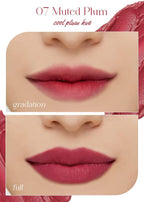 I'M MEME Color Key Ring Velvet Lip Tint - 07 Muted Plum | Long Lasting Lip Stain, Matte Finish, Smooth Texture, Kbeauty, Cute Korean Makeup, Compact, Portable Keychain, Travel-Friendly, Gift, 2.8g