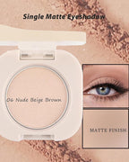 Single Matte Eyeshadow,Light Brown Eye Shadow Palette Brow Makeup,High Pigment Waterproof Pressed Monochrome Nude Eye Shadows Powder with Smooth Lightweight Blendable Formula for Daily Eye Look-06