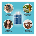 Rosemary and Biotin Shampoo for Thinning Hair - Vegan Volumizing Shampoo for Fine Hair with B Vitamins Argan Oil & Tea Tree Essential Oil - Paraben Silicone and Sulfate Free Vegan Formula (2 Pack)