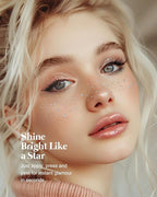 Body Face Makeup Patches for Kids Women Girls, Silver Rave Glitter for Face, Singer Concerts Festival Holiday Rave Accessories - 8 Counts