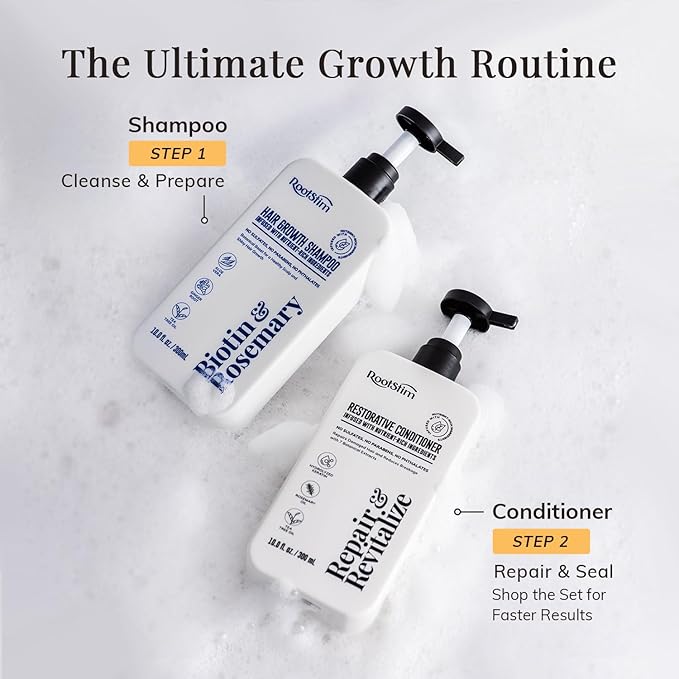 Biotin & Rosemary Shampoo for Hair Growth: Hair Loss Shampoo for Thinning Hair Infused with Nutrient Rich Ingredients for Hair thickening Sulfate Free 10 fl oz