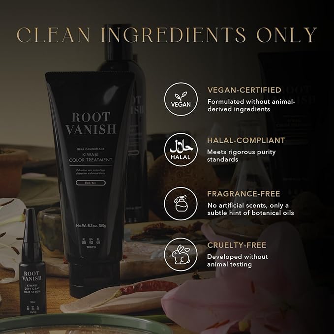 Color Treatment for Gray Coverage – Subtle, Gradual Semi-Permanent Hair Color – Hydrating, Sulfate-Free, Ammonia-Free, Vegan Color Depositing with 31 Botanical Extracts (Dark Brown)