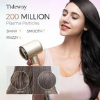 Tideway Hair Dryer, Blow Dryer with Diffuser High-Speed Plasma Ionic Low Noise for Fast Drying, Travel Hair Dryer for Women and Man, Curly/Wavy & Long/Thick Color-Treated Hair H11