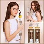 Hair Dryer Brush,Blow Dryer Brush with Attachments,110000 RPM Curly Twist 7 in One Air Style, Professional Ionic Hair Styling Tool, Left & Right Air Curler, Volumizer