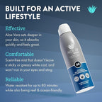 ALOE UP Sport Continuous Spray Sunscreen SPF 50 - Broad Spectrum UVA/UVB Sunscreen Protector for Face and Body - With Aloe Vera Gel - Fast Absorbing Sheer Formula - Reef Safe - Fragrance-Free - 6 Oz
