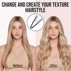 Volumizing Texture Comb, Wide-Tooth Hair Styling Comb for Men & Women, Fluffy Curly Texture Roots Volume Combs, Bangs Seam Grooming Styling Tool, Black