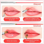 3 Pack Lip Brush for Lipstick Retractable Lip Brushes Double-Ended Lips Makeup Brushes with Lid for Lipstick Lips Gloss