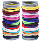 80PCS Hair Elastics, 6MM Colorful Ponytail Holders, 2 Inch in Diameter Elastic Band for Medium to Thick Hair, Curly Hair, Women or Men, 20 Colors (Multicolor)
