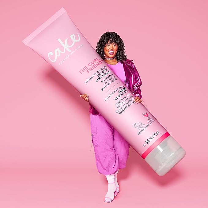 Cake Beauty Curl Defining Cream & Whipped Curl Mousse 2pk, The Curl Friend- For Moisture, Definition & Hold- For Curly Hair