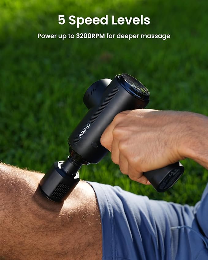 RENPHO Active Thermacool 2 Massage Gun with Heat and Cold, New Year's Gifts, [2025 Upgraded] Percussion Deep Tissue Handheld Neck Massager, FSA Approved, Muscle Masajeador for Men Women Athletes HSA